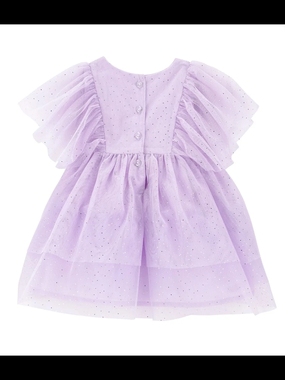 Nwt Carter's Child of Mine Baby Girl's Lilac Ruffle Sleeve Dress Set